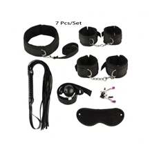 Sex Toys Nylon BDSM Kit Plush Sex Bondage Adult Toys For Women Set Handcuff Exotic Sex Games Whip Nipple Clamp Adult SM Product Sexy Toys 18