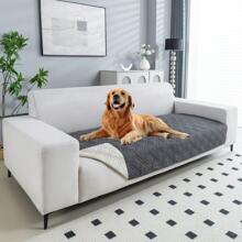 1 pieza Funda protectora moderna de unicolor y antideslizante para sofá con tecnología de ultrasonidos, Funda para sofá para mascotas apta para 1 a 4 asientos en la sala de estar