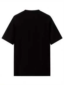 Custom Oversized Women's T-Shirts, Can Be Personalized With Your Number Logo, Name/Text/Lucky Number, Black Shirts, Women's Loose Short Sleeve T-Shirts, Holiday Gifts, Fall Clothing, Winter Clothing, Women's Tops, Best Friend Gifts, Anniversary Gifts, Party Clothing, Basketball Jersey Decoration, Fashion, Simple, Easy Clothing, Simple Chic, Casual, Comfortable And Unique, Custom Treasures, Beauty Clothing For Family, Ideal Gift For Friends, Pink Girls - 黑色 - 查看 4