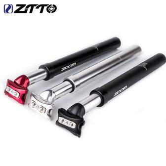 ZOOM 自行车避震座杆 27.2/28.6/30.0/30.4/30.8/31.6/33.9mm*350mm 山地车减震座杆 MTB/DH/BMX 自行车零件