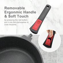 10 Pcs Pots And Pans Set Nonstick, Cast Aluminum Kitchen Cookware Set With Lid/Frying Pans & Saucepans With Detachable Handle, Oven& Dishwasher Safe (Black)