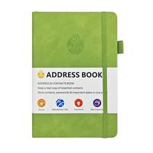 Libreta de direcciones con pestañas alfabéticas, libreta de direcciones de tapa dura con letra grande para registrar contactos, pequeña libreta de direcciones para almacenar toda tu información importante en un solo lugar 5.2 X 7.8", útiles escolares, regreso a la escuela - Multicolor - Ver 15