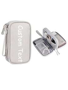 1pc Personalized Customized Digital Storage Bag USB Data Cable Organizer Mobile Power Travel Kit Box Electronic Accessories Portable Charger Box School University Earphone Box Cable Bag Electronic Bag Mobile Power Charger Suitcase Cable Sorting Box Luggage Bag Cable Bag Electronic Data Cable Bag Bedside Storage Travel Airport Female Men Waterproof Lightweight Large Capacity Portable Accessories