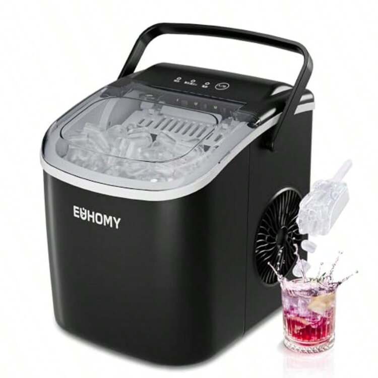 新品 EUHOMY 製氷機 家庭用 最速6分9個 ハンドル付き コンパクト 新品 EUHOMY 製氷機 家庭用 最速6分9個 ハンドル付き コンパクト