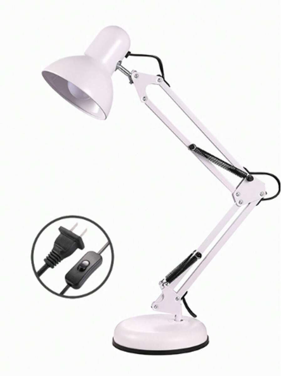 Lámpara De Escritorio Con Brazo Oscilante Metálico Con foco LED Incluidos - Blanco - Ver 1
