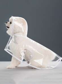 Transparent Plastic Dog Raincoat, Fashion Rain Cloak For Medium & Small Pet Dogs