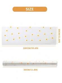 1 Roll Daisy Shelf Liner For Kitchen Cabinets, Non-Adhesive Drawer Liner, Non-Slip Refrigerator Liner, EVA Waterproof Fridge Pad Cupboard Mat Easy Placemats, Can Be Cut Freely(100*30cm), Desk Accessories, Kitchen Accessories, Drawer Liner, - Multicolor - View 9