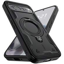For Pixel 9/9 Pro/10/10 Pro/Pixel 9 Pro XL/10 Pro XL/Pixel 9a Case Magnetic Ring Kickstand Shockproof Hybrid Rugged Protective Slim Phone Cover Black Gift For Birthday, Mother, Family, Friends, Boyfriend, Girlfriend, Boyfriends, Valentine's Day - 黑色 - 查看 11