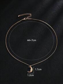 2 pièces/set Collier pendentif rétro européen lune, soleil et visage, design à la mode pour les femmes et les couples, accessoire quotidien idéal et choix de cadeau