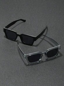 2pcs New Thick Frame Fashion Glasses Box Foreign Trade Glasses Personalized Big Frame Fashion Glasses