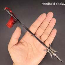 2025 Style, Metal Model Desktop Decoration Collectibles, Surrounding 22cm Bu Fang Tian Blade Crescent Moon Blade Collection Gift Box Metal Craft Ornament Prop, Gifts For Friends, Colleagues, Couples, Festival, Rewards