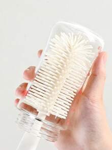 Cepillo de silicona para biberones de bebé, cepillo para chupetes, herramienta de limpieza para pajitas, cepillo para cuellos de biberones