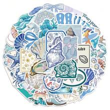 50 Pieces Of Beach And Coast Cowgirl Stickers - Marine Life Stickers With Blue Coral, Shells, Starfish, Crabs, Seahorses, Cowgirl Boots - Used For Scrapbooks, Journals, Laptops School Supplies,Back To School - Coastal Cowgirl - View 8