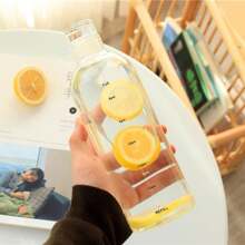 1 Stück Uhrskala Becher, transparenter Plastikbecher, auslaufsicherer einfacher beliebter Wasserflasche, Direkttrinkbecher für den Sommer, tragbare Wasserflasche, Geschenk Wasserflasche, tragbare Outdoor Lässig Wasserflasche für Damen, transparenter Plastikbecher, auslaufsicherer einfacher Wasserbehälter, Sporttrinkflasche, geeignet für Outdoor und Camping