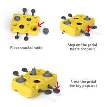 1 pieza Juguete interactivo de rompecabezas para mascotas, juego de entrenamiento de habilidades de alimentación lenta y forrajeo, tazón lento para ocultar alimentos, juguete interactivo de gato tipo "Golpea el Topo"