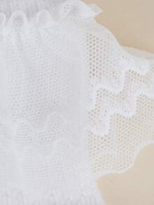 3 Pairs Children's Lace Trim Versatile Minimalist Breathable Mesh Dance Socks - Multicolor - View 3