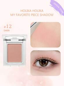 HOLIKA HOLIKA 我的最愛眼影 12 CHERI 1.8 克 / 0.06 盎司，柔滑粉質易暈染，持久顯色，便攜小巧，手指上妝不卡粉，隨身補妝旅行適用，韓系彩妝 - 12 CHERI - 查看 1