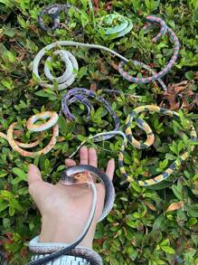 Serpiente suave de goma para broma, divertida para fiestas y uso diario, serpiente de plástico suave con textura realista, de material TPR impermeable y elástico, regalo para el Día de los inocentes y cumpleaños