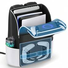 P5 Game Console Dual-Shoulder Backpack, Large Capacity Convenient Waterproof Storage Bag, Suitable For Slim/Pro Version