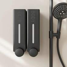 300毫升壁挂式液体皂液器，手动皂液器，适用于洗发水、沐浴露、液体皂、浴室容器，适用于酒店、厨房、浴室存储和组织，返校浴室配件