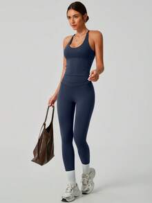 NcmRyu 1 Set Seamless Stretchy Tracksuits For Women