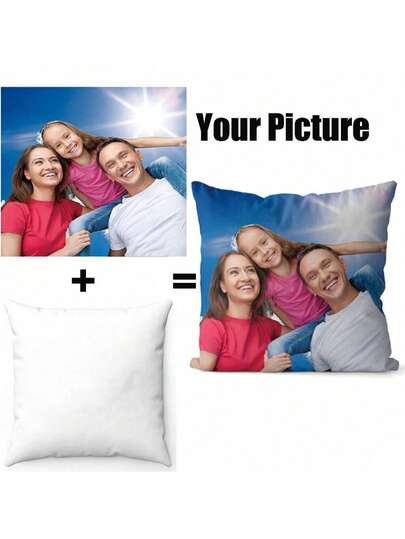 1PC Custom Cushion Cover,DIY Customized Throw Pillow Home Decorative,Square Wedding Pet Baby Mother's Day Gift Print Pillowcase Without Insert ,Forever Love