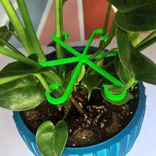 4/8 pièces Attaches de branches d'assistance de jardin, fixateur de vignes, pince de tige de plante, treillis de plante, tiges de support de plante, fixateur de plante verte, support de fixation pliable pour hydroponique de fleurs, pinces de support de plante: Solides pinces de tige pour plantes grimpantes - Matériau en plastique