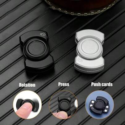 3-In-1 EDC Toy, Metal Tri-Spinner Clicker Coin Flipping Magnetic Decompression Tool, Christmas Gift For Teens