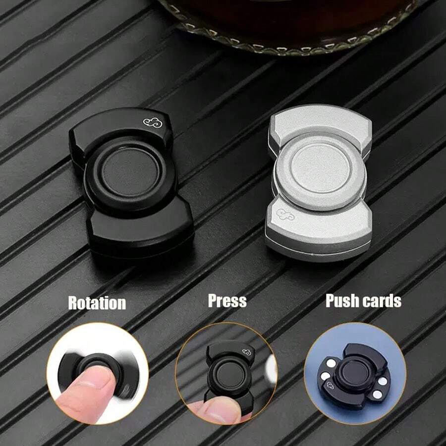 3-In-1 EDC Toy, Metal Tri-Spinner Clicker Coin Flipping Magnetic Decompression Tool, Christmas Gift For Teens - Multicolor - View 1