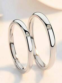 Anime Yuta Okkotsu Light Point Adjustable Silver Ring Couple - 銀 - 查看 3
