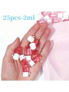 1/3/5/10/15/20/25/30/35/40/45/50/100 Stück durchsichtige nachfüllbare Reisebehälter, 2ml mit Klapverschluss, tragbare Glasbehälter für Lotionen und Reinigungsmittel - Verschiedenfarbig - Übersicht 18