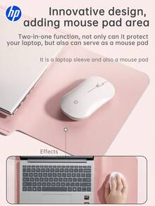 Túi đựng máy tính xách tay HP1pc, 12/13/14/15/16 inch, Túi lót máy tính xách tay, Phụ kiện túi cho Air/ Pro/ - Hồng - Xem 5