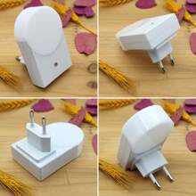 Veilleuse LED pour enfants avec capteur intelligent, capteur crépusculaire à aube, lune/étoile 0,5W, veilleuse douce blanc chaud à enficher pour couloir, chambre, chambre d'enfant, cuisine, escalier
