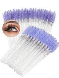 500 szt. jednorazowych pędzli do rzęs i brwi – miękkie włosie z nylonu, ergonomiczny kształt umożliwiający precyzyjne nadawanie kształtu, profesjonalne narzędzia do makijażu do użytku domowego i salonowego, wysokiej jakości włosie, łatwe w użyciu, płynna aplikacja, akcesoria kosmetyczne, niezbędne dla entuzjastów makijażu, produkt klasy salonowej