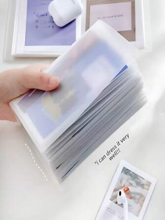 40-Page/120-Page High-Capacity Sticker Book Storage Book. 5 Inch/6 Inch Matte Pp Photo Album, Tape Photo Sticker Card, Bill Invoice Note Collector's Photo Album, A6 Clip-On Bag File Storage Bookshelf, Suitable For Classroom, Home, Office And Travel