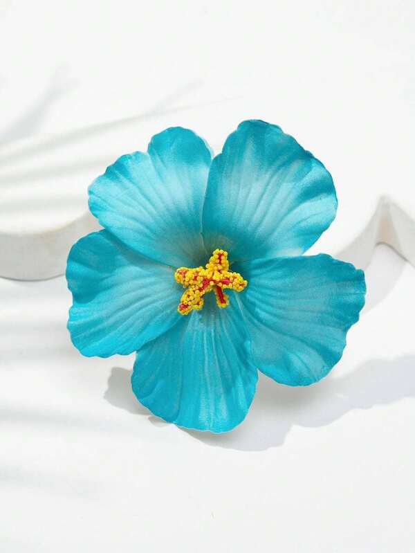 1 pièce Clip à cheveux fleur hawaïenne pour femmes, clip à cheveux fleur de frangipanier d'hibiscus, clip à cheveux fleur artificielle . Accessoire de cheveux pour vacances d'été, fête sur la plage, style bohème, élégant pour femmes. Accessoire de cheveux d'été pour femmes, props photo de plage, cadeau de la Saint-Valentin, pinces, clips à cheveux, barrettes