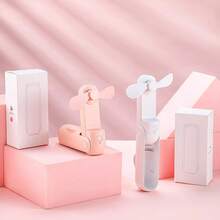 Portable Mini Handheld Fan,Personal Foldable Pocket Travel Fan,Small Hand Fan For Face Lash,USB Rechargeable,Summer Concerts, Birthday Gifts For Women Mom (Pink) - Multicolor - View 10