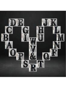 1 Piece Of White Wooden Letters, Wooden Letter Wall Letter Decoration, Wall Letter Decoration - Wooden Handicrafts, Standing Letter Slices, Sign Board Decoration, For Party Decoration, DIY Craft Letter Blocks