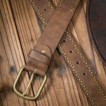 Fitness Belts - Camel Gold Buckle - View 2