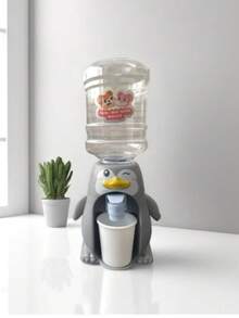 Miniature Water Dispenser Mini Jug Water Dispenser Kit Animated Shapes Glass Included - Grey - View 1
