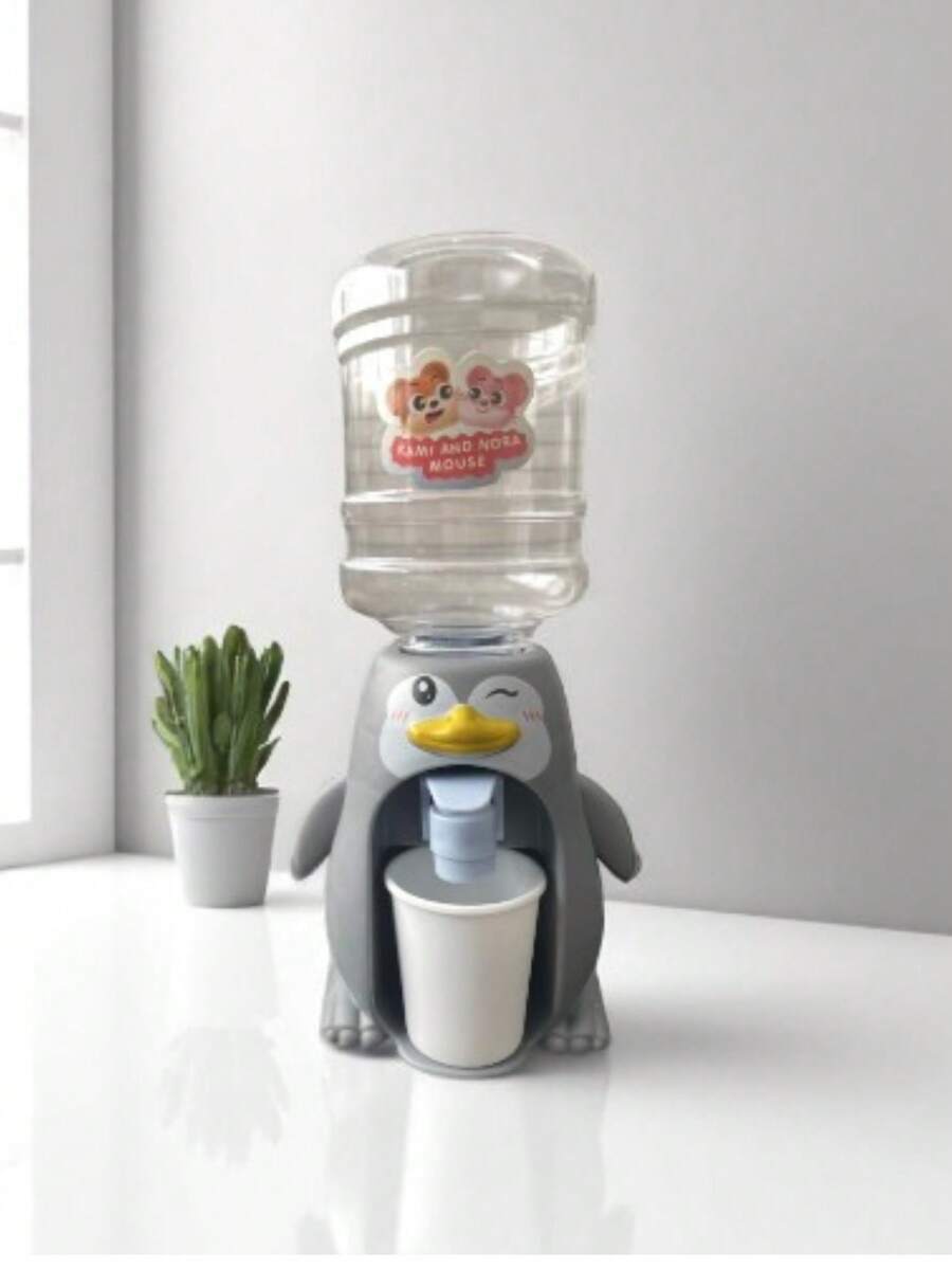 Miniature Water Dispenser Mini Jug Water Dispenser Kit Animated Shapes Glass Included - Grey - View 1