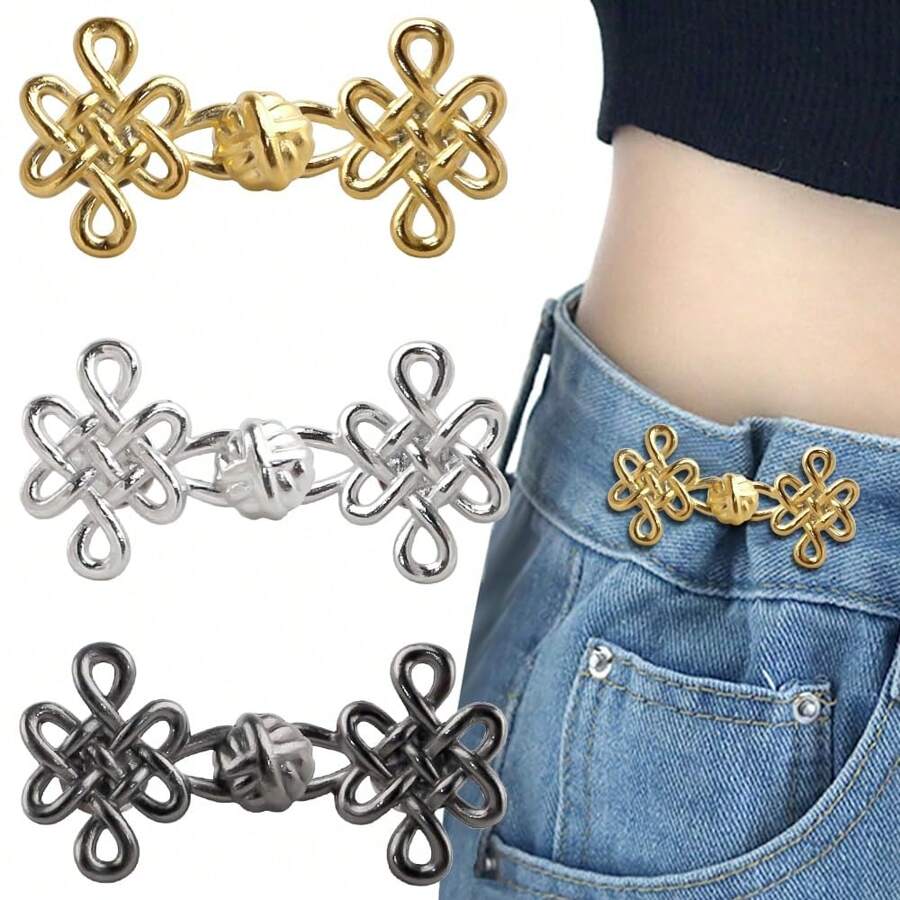Hüftgurt, chinesischer Knoten Jeansgürtel Versteller, Cincher Clip für weite Jeans