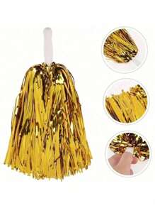 1pc Cheerleader Pompom, Plastic Hand Shaking Flowers Ball For Dance Performance Props Halloween
