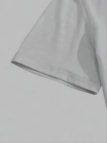 Customizable Photo Print Men's T-Shirt, Personalized Men's Printed Crew Neck T-Shirt, Custom Men's T-Shirt Shirt - Add Your Own Text And Images (Family Photo/Selfie/Pet Photo/Friend Group/Company Logo) To Design Your Own Personalized Printed T-Shirt, Upload Your Photos/Collages/Loved Ones/Pets/Scenery, Enter Text/Names/Quotes/Fun Phrases, Men's Short Sleeve Crew Neck T-Shirt, Holiday Gift, Anniversary Gift - Light Grey - View 4