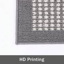 Kitchen Mat Sets 3 Piece Minimalist 3D Lattice Kitchen Floor Rugs With Non Slip Rubber Backing Machine Washable Farmhouse Runner Rugs For Laundry Hallway Doormat - 淺灰色 - 查看 3