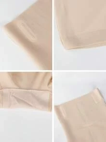 1pc Women Waist Slimmer Criss-Cross High Waist Control Body Shaper Shorts - Apricot - View 11