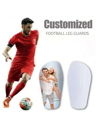 SRH A Pair Of Customized Shin Guards Featuring Photos, With A Glossy Surface Made Of PE Material, Making Them Lightweight Yet Sturdy. Lined With EVA Padding, They Are Soft Against The Skin, Offering Comfort And Excellent Protection. You Can Upload Personalized Photos (High-Resolution Images Required) To Create Your Exclusive Soccer