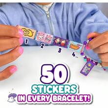 Rolls Sticki Bands - Wearable & Shareable Sticker Bracelet| Includes 70 Stickers| 2 Mystery Reveal Sticki Rolls| Over 1000 Sticker Designs To Discover And Collect!(Series 1 Pink) - Pink - View 2