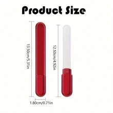 Glass Nail File With Fixed Handle, Portable Plastic Case, For Nail Salon And Beauty Care,Nail Supplies,Nail Tools,Nail Art Tools,Back To School,Nails,Nail Tools For Press On Nails,Manicure Pedicure Tools