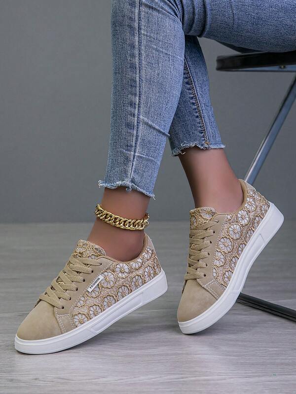 Fall/Winter Women's Casual Shoes, Fashion Sneakers, Street Style Lightweight Skateboard Shoes